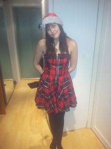 Hos Lars på vorspiel før julebordet begynner.