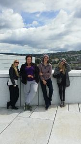 På Operataket sammen med våre nye bekjentskaper. 