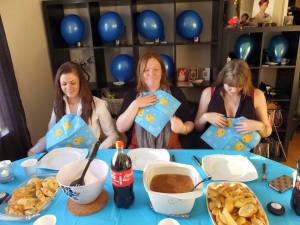 Serviettene ville ikke sitte. 