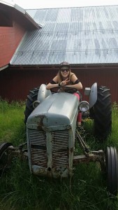 Vi fant en traktor.