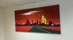 Alternativ kunst på veggen. 